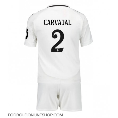 Real Madrid Daniel Carvajal #2 Hjemme Trøje Børn 2024-25 Kortærmet (+ Korte bukser)